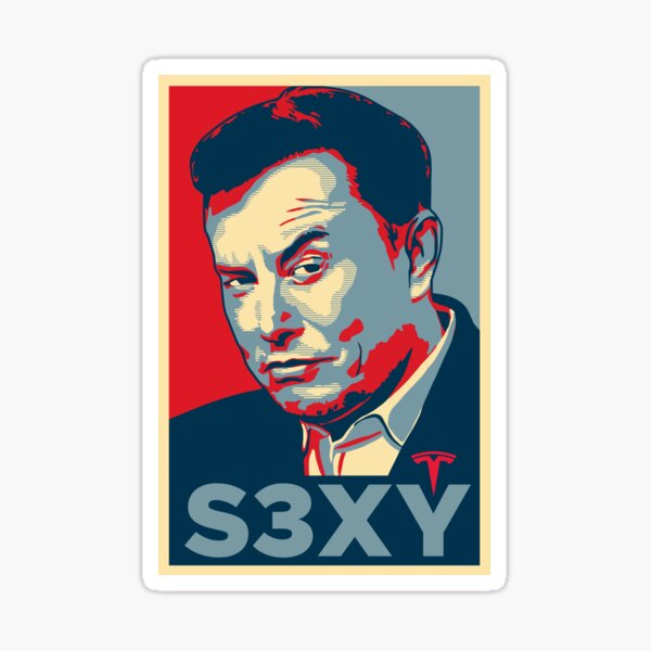 Artikel-Vorschau von Elon Musk S3XY Hoffnungsplakat, designt und verkauft von UlteriorDesign.