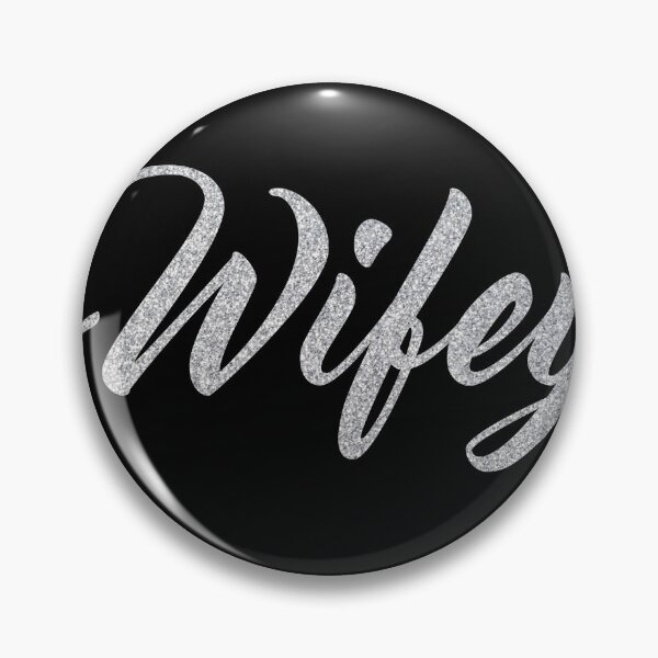 Item preview, Wifey Love Stylish Silver Brush Script Typographic Black  designed and sold by MalikaBela.