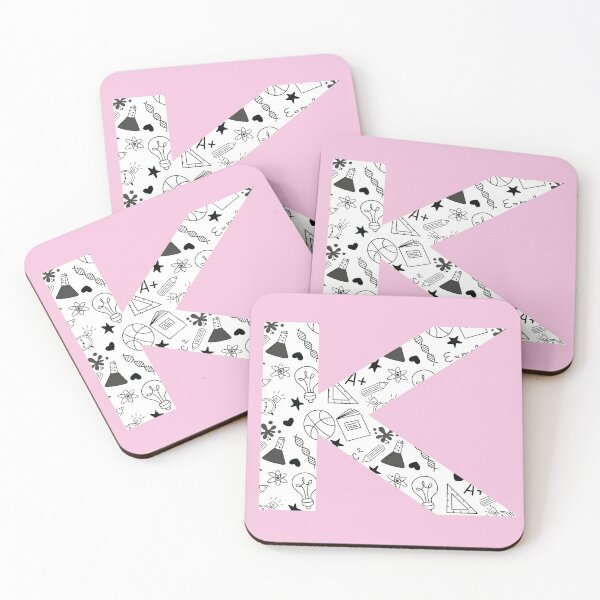 Item preview, Back to School Pattern Letter K Personalize Monogram (Pink) designed and sold by sinceanna.