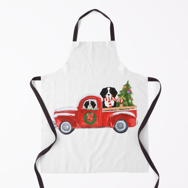Item preview, Christmas Bernese Mountain Dog Red Truck designed and sold by emrdesigns.