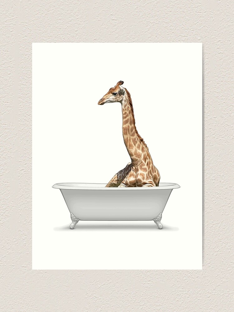 giraffe print bathroom decor