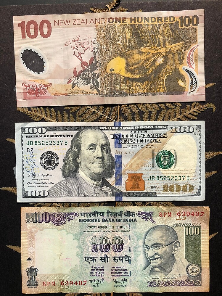 100 Dollar Bill Currencies Poster