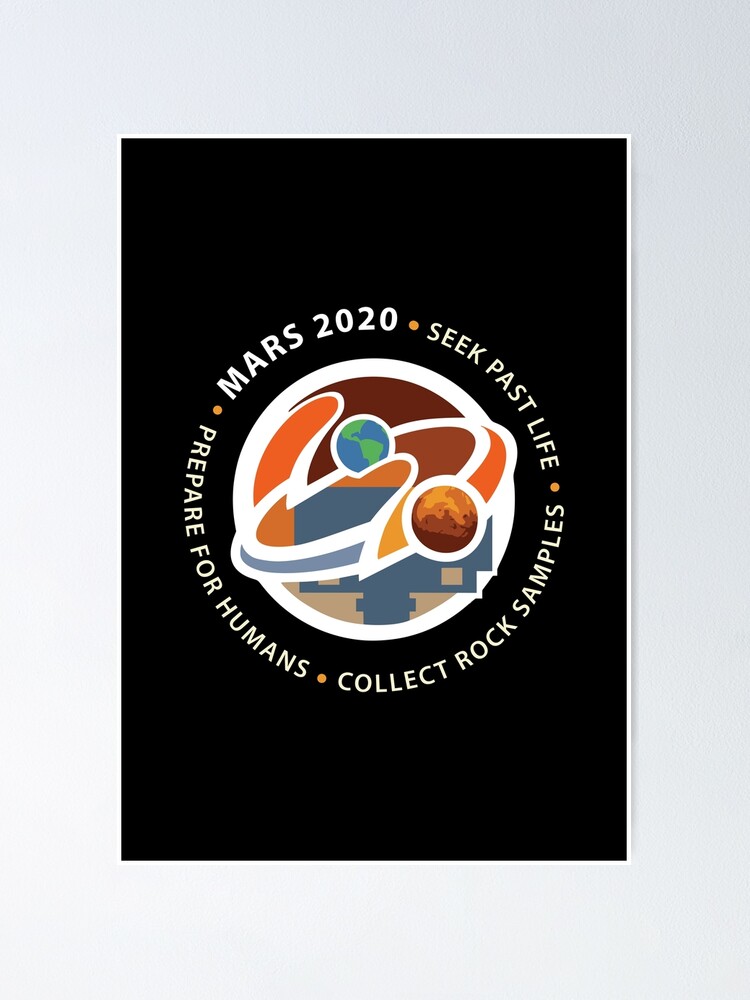Nasa Mars 2020 Ausdauer Rover Mission Patch Logo Poster Von Crystalcrush Redbubble