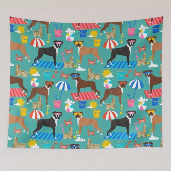 Item preview, Boxer dog breed beach pattern summer boxers pet pattern designed and sold by PetFriendly.