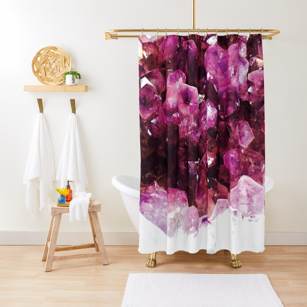 Purple crystal Shower Curtain