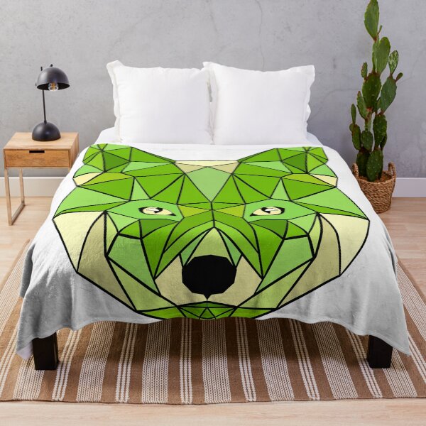 Item preview, Geometric Wolf - Green designed and sold by Geometricshow.