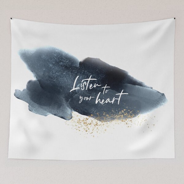 Item preview, Listen to your heart, positive affirmation quote, motivational saying designed and sold by PinkLotusArt.