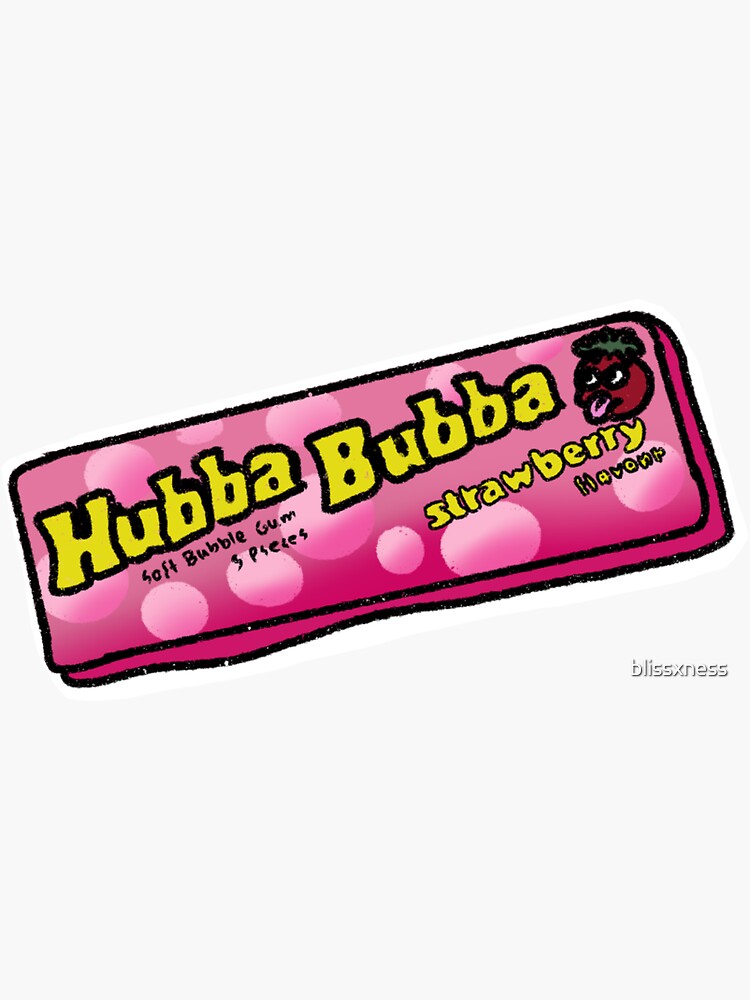 Vintage Hubba Bubba Gum Pack Sticker For Sale By Blissxness Redbubble