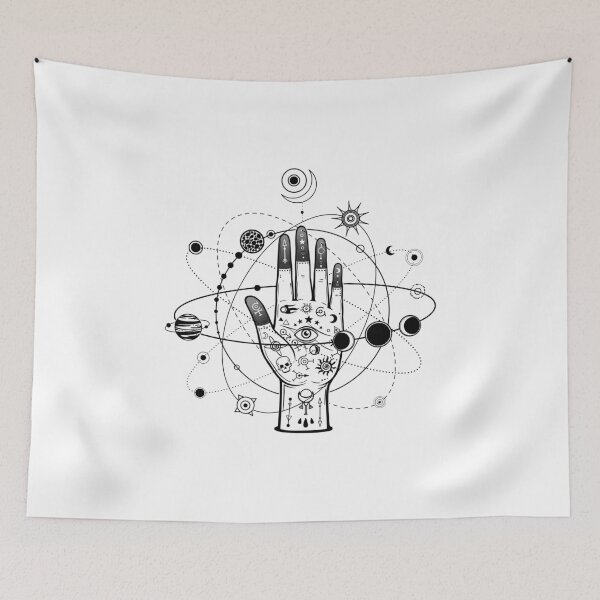 Item preview, Mystical drawing: tattoo human hand holds the universe.  designed and sold by YanaZvereva.