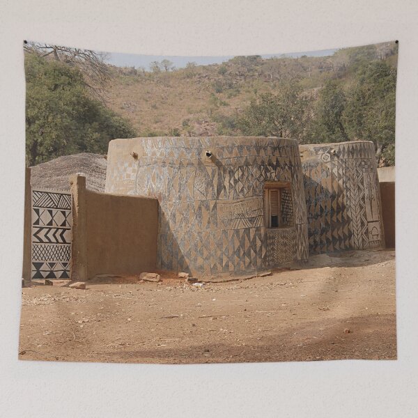 Item preview, Hand Painted House Facades African Art, Burkina Faso designed and sold by worldways.