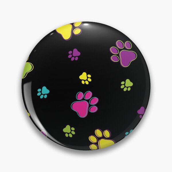 Aperçu de l'œuvre Empreintes de pattes (multicolore uni - noir) créée et vendue par AimlessWorks.