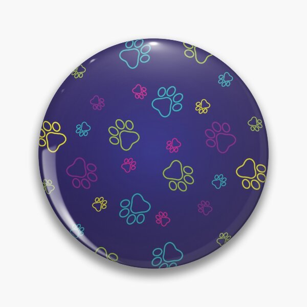 Item preview, Paw Prints (outline multicolor - blue) designed and sold by AimlessWorks.