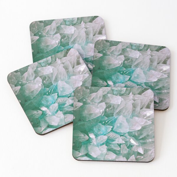 Item preview, Green Crystal and Stone Structures - Abstract Mineral Art designed and sold by ColorsHappiness.