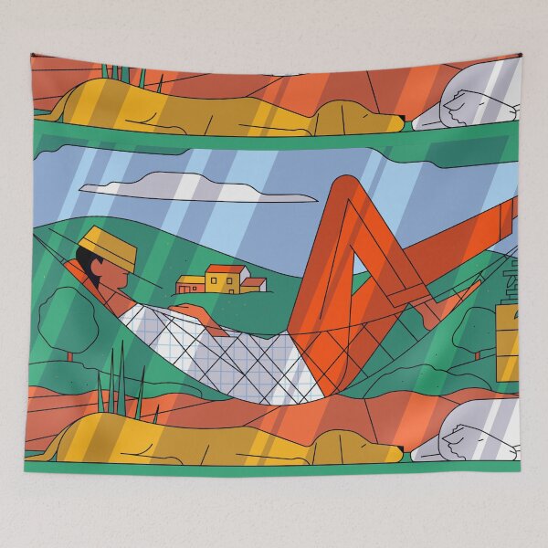 Item preview, Siesta time - afternoon lunch nap on a hot day on a hammock designed and sold by MindChirp.