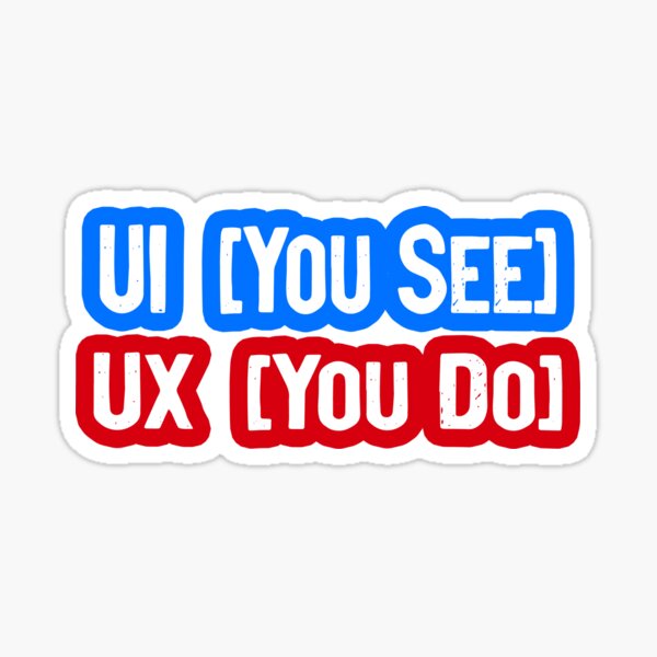 UI vs UX Sticker