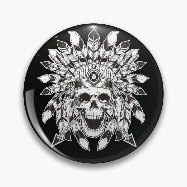 Item preview, Native American Warrior Skull designed and sold by eDigi-Arts.