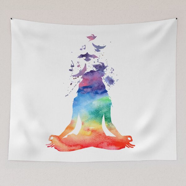 Item preview, Yoga, Birds and Music Silhouette designed and sold by Designs By Creation.
