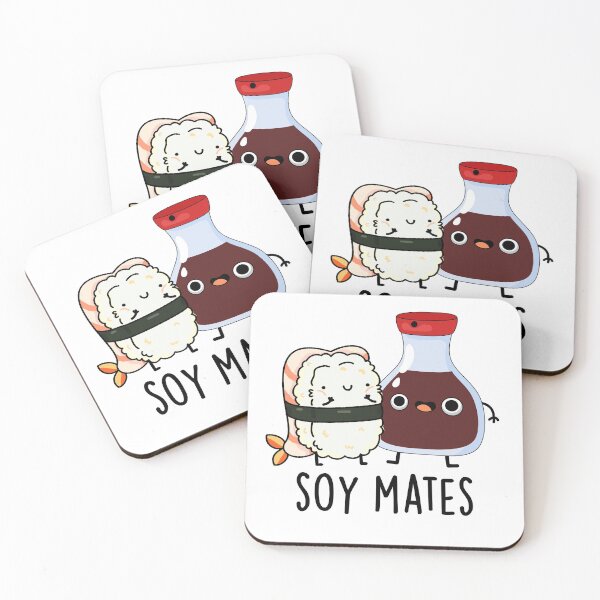 Item preview, Soy Mates Funny Soy Sauce Puns  designed and sold by punnybone.