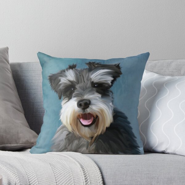 Item preview, Miniature Schnauzer Dog Water Color Art Painting designed and sold by aashiarsh.