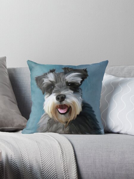 Miniature Schnauzer Pillows Cushions for Sale Redbubble