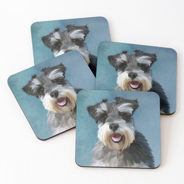 Item preview, Miniature Schnauzer Dog Water Color Art Painting designed and sold by aashiarsh.