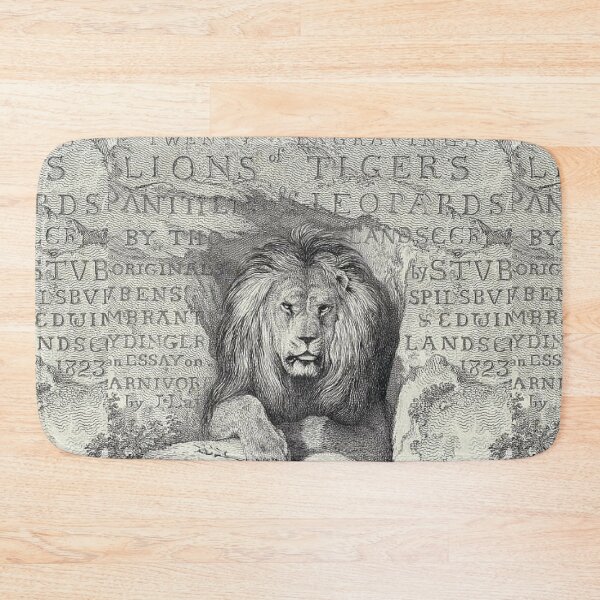 Item preview, Victorian Lion Print with Rock-Engraved Scripture designed and sold by critterville.