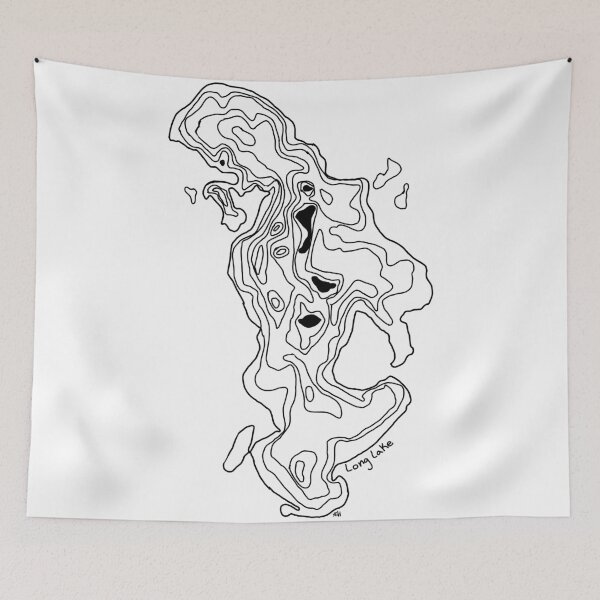 Item preview, Long Lake Depth Map  designed and sold by The Water Nerd.