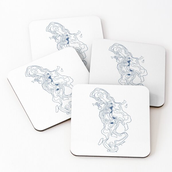 Item preview, Blue Long Lake Depth Map  designed and sold by The Water Nerd.