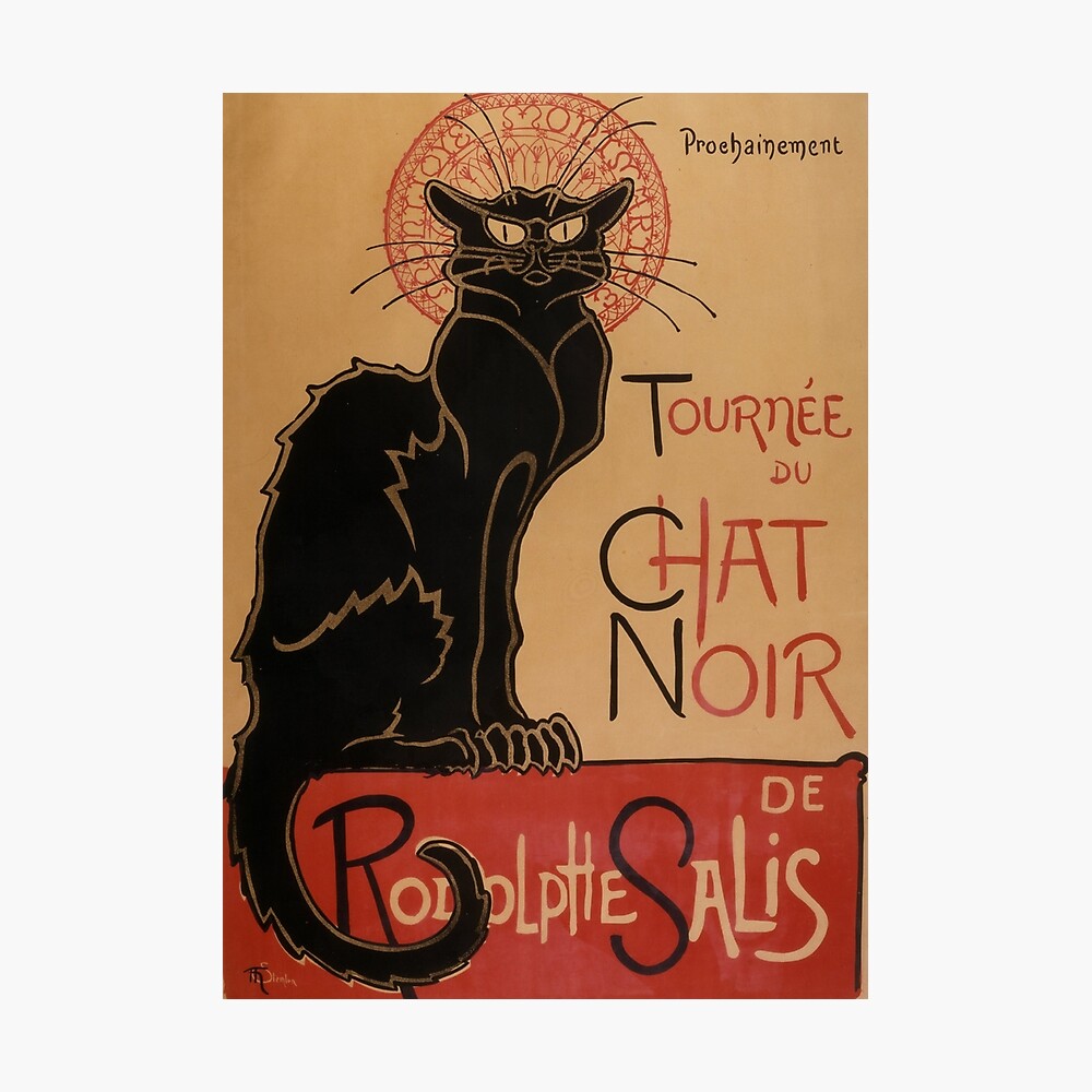 Steinlen Postkarte Tour der schwarzen Katzen 