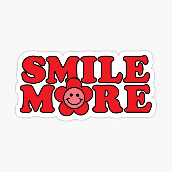 Smile More Feel Good  Orange and Yellow Edition Sticker for Sale
