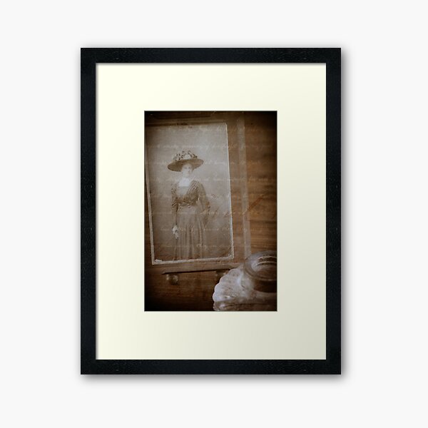 "Remember the woman with the hat" Framed Art Print