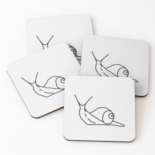 Item preview, snail outline in gray designed and sold by small things club.