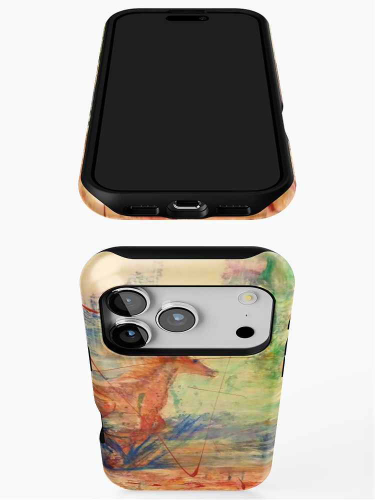 Aperçu 3 sur 4. Coque iPhone avec l'œuvre Spring Romp créée et vendue par Laura Gabel.