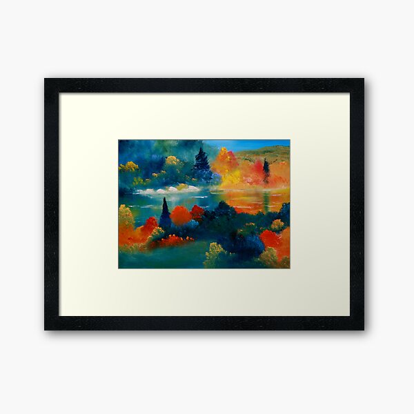 Autumn At Belgrade Lake Framed Art Print
