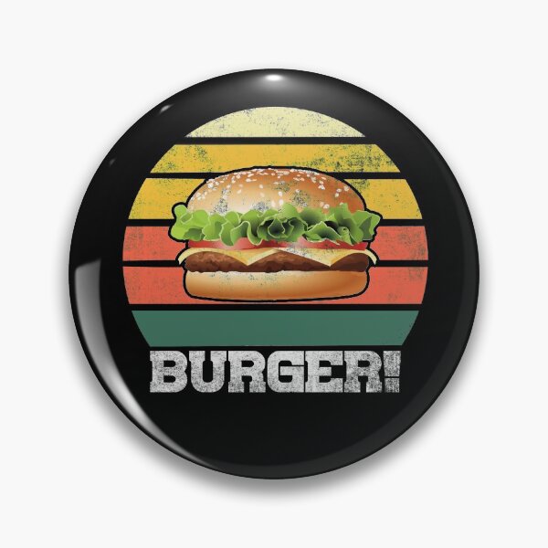 Item preview, Retro Fun Burger Cheeseburger Food Foodie Design designed and sold by SpookshowDesign.
