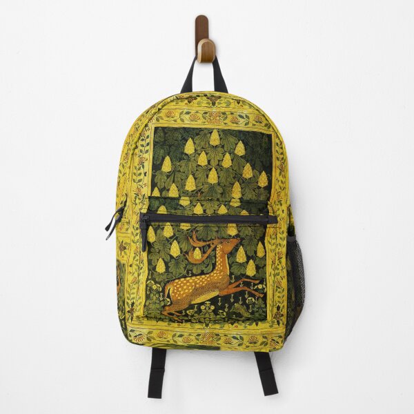 yellow floral backpack