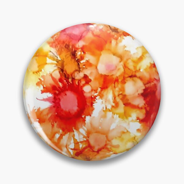 Item preview, Fluid ink Abstract art Sunflowers, Alcohol ink designed and sold by lornshep.
