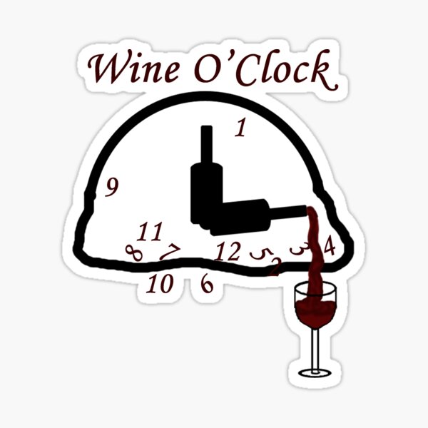 Wine O'Clock Sticker