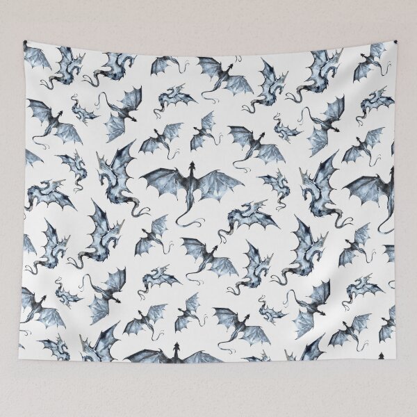 Item preview, Dragon Navy Blue designed and sold by graphicmeyou.