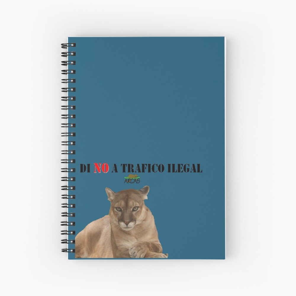 Say No to illegal traffic: cat Spiral Notebook