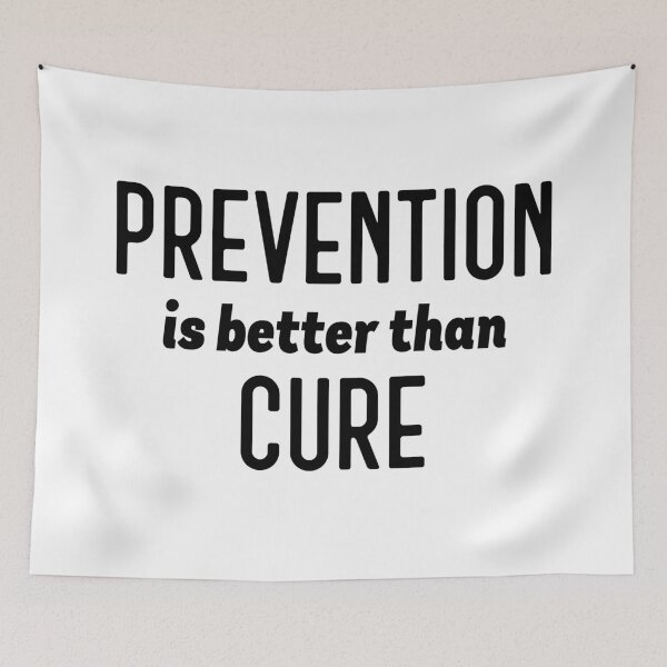 Item preview, Prevention is better than cure (black) designed and sold by bumperapparels.