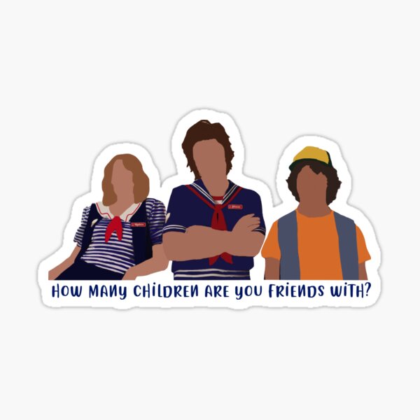 robin steve dustin sticker by erinshammo27 redbubble