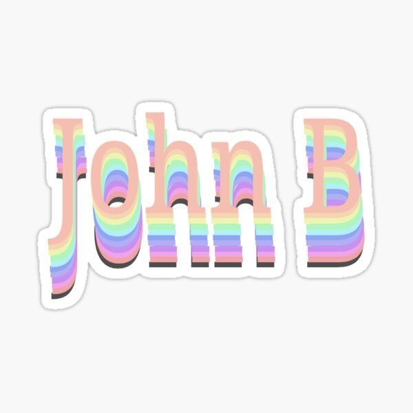 "John B " Sticker for Sale by Rocha10 Redbubble