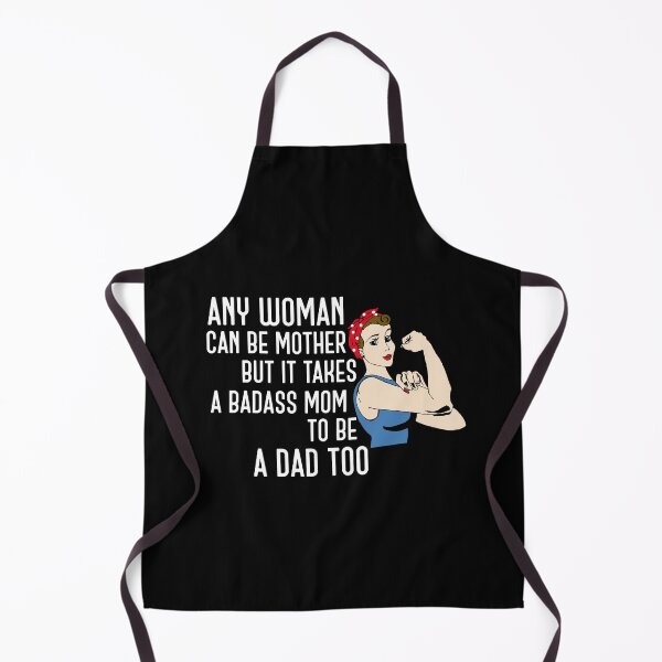 Item preview, badass mom who is dad also (white) designed and sold by bumperapparels.