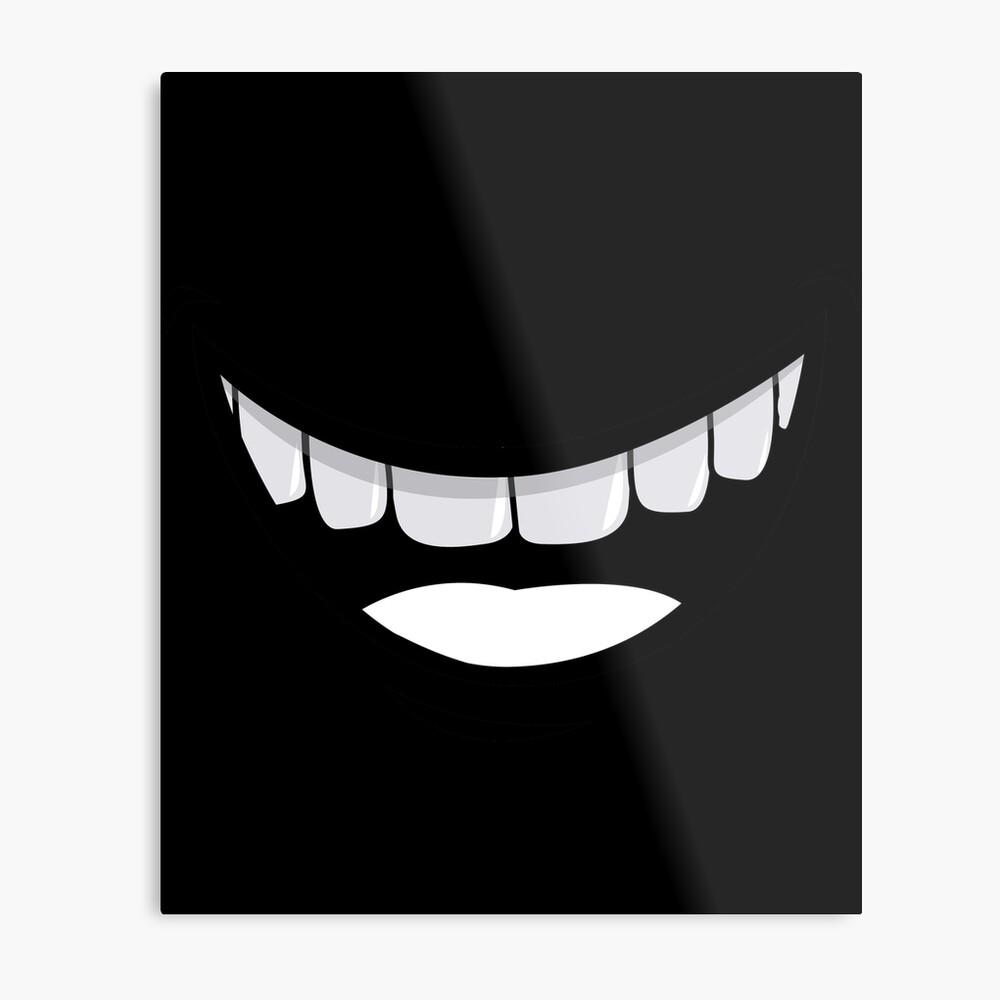 Smiley Mouth Big Teeth Comics Cartoon Smile Metal Print By Animexgaming Redbubble