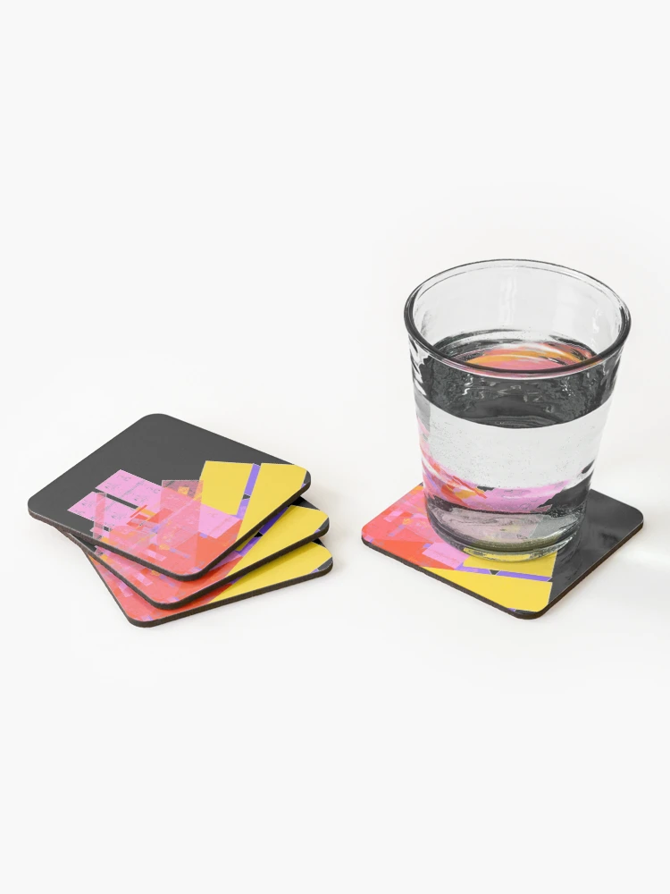 Thumbnail 2 of 5, Coasters (Set of 4), Colorful Rectangles designed and sold by Mumize.