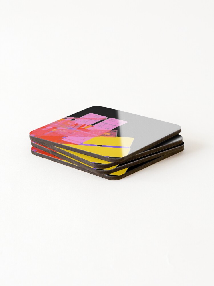 Thumbnail 4 of 5, Coasters (Set of 4), Colorful Rectangles designed and sold by Mumize.