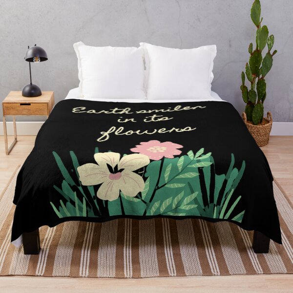 Item preview, Earth Smiles In It's Flowers - Quotes About Nature and Peace designed and sold by Rohit Mane.