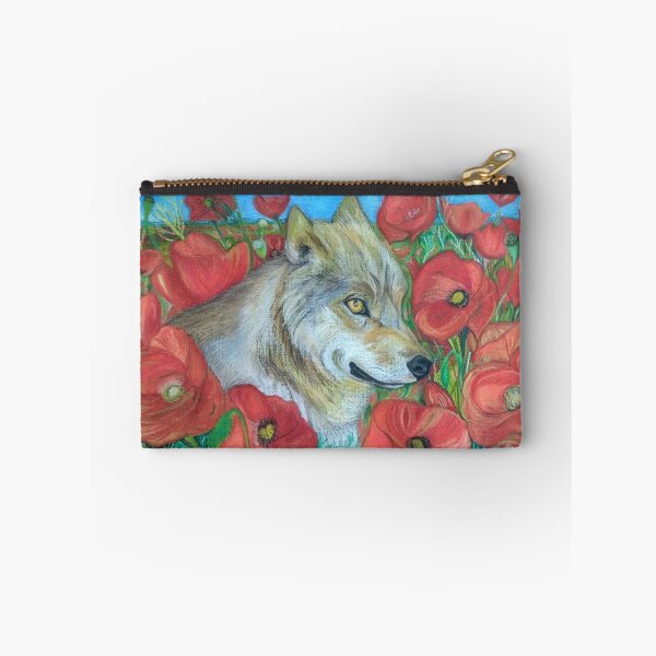 Item preview, Wolf and Red Poppies designed and sold by MariaSibireva.