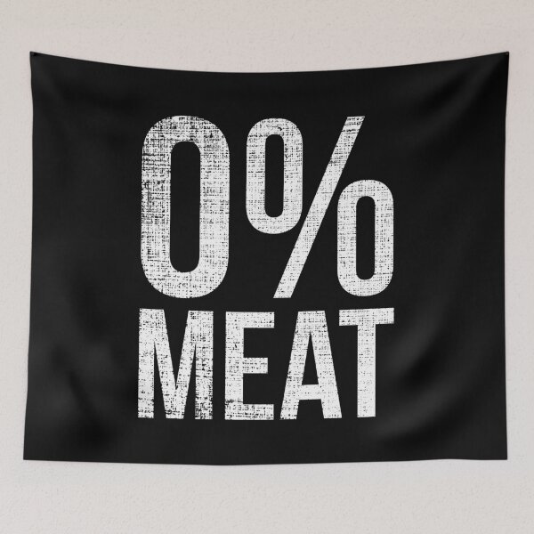 Item preview, 0% Meat, Funny Vegan designed and sold by ZINE07.